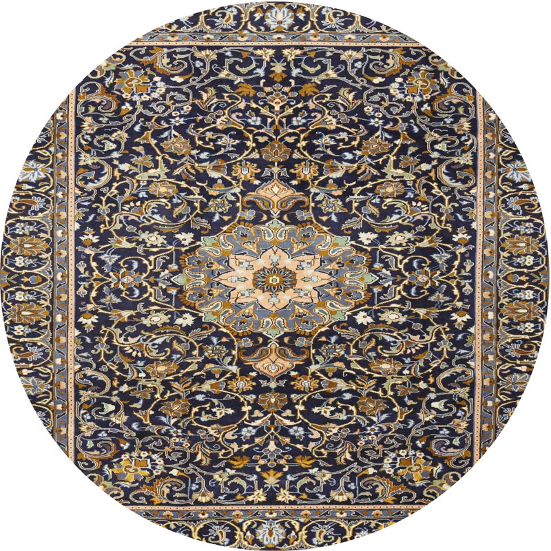 Tapis oriental tissé à la machine Clyta, Rond 6 pi
