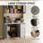 Kitchen Pantry Cabinet,71 in Tall Storage Cabinet with Doors&Shelves Adjustable, Kitchen Storage Hutch with Microwave Shelf, Led Lights&Charging Station,Corner Pantry Cabinet-1252951221