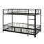 Metal Bunk Bed With Slide And Guardrails-421541582-421541616