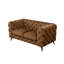 Causeuse modulaire en microfibre brune