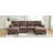 U-Shaped Sectional Sofa 103.5" Chenille Fabric Couch With Dual Chaise Lounges, Storage Pockets And Armrest Pillows For Living Room, Brown-865214111