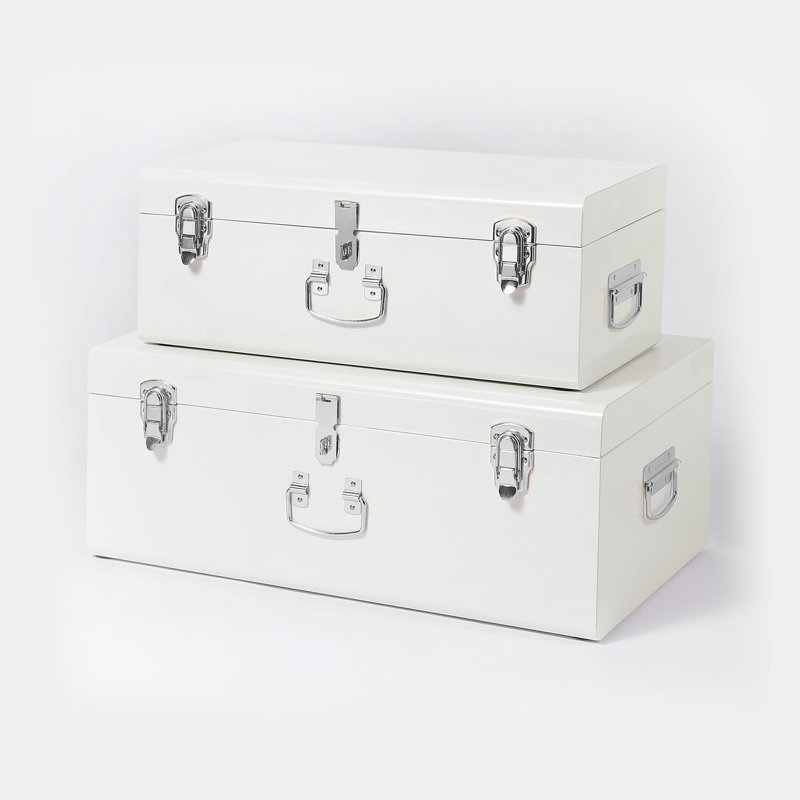 2 Piece Accent Trunk Set, Cream