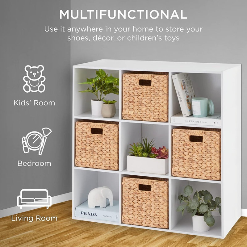 Organisateur de rangement à 9 cubes, blanc