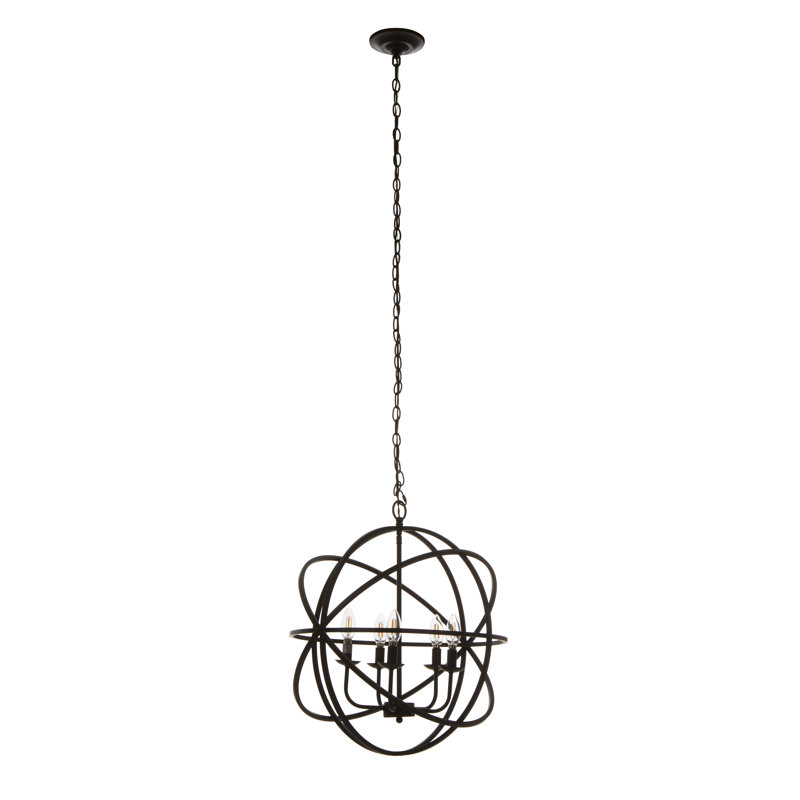 Florentin 5-Light Bronze Globe Chandelier