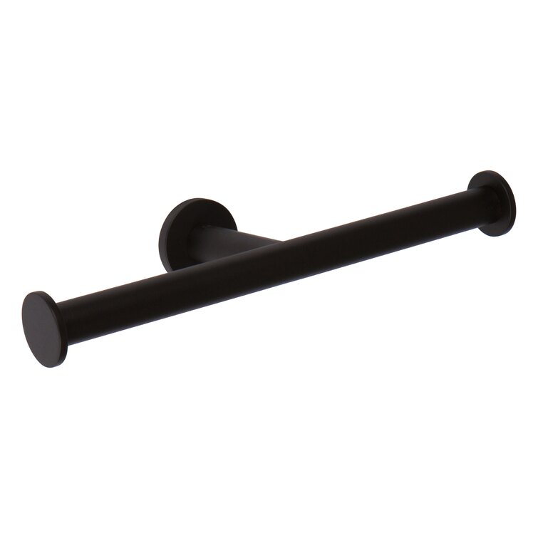 Surface-Mounted Double Toilet Roll Holder, Matte Black