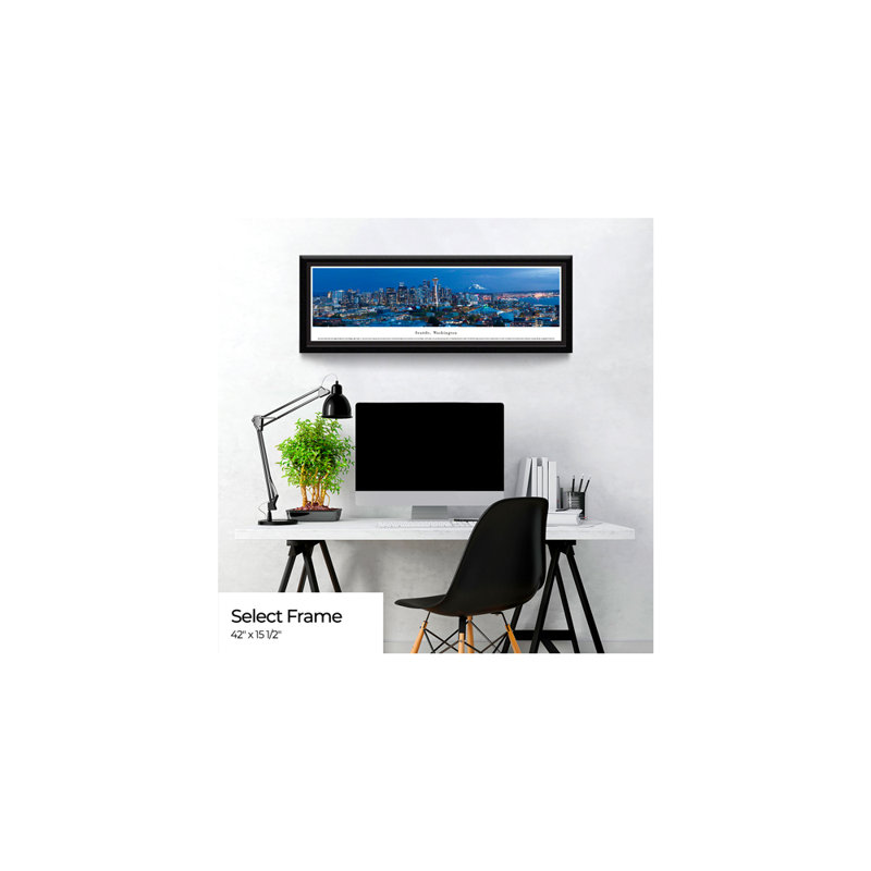 " Seattle Washington " by James Blakeway, Black Select Frame, 15.5" H x 42" W