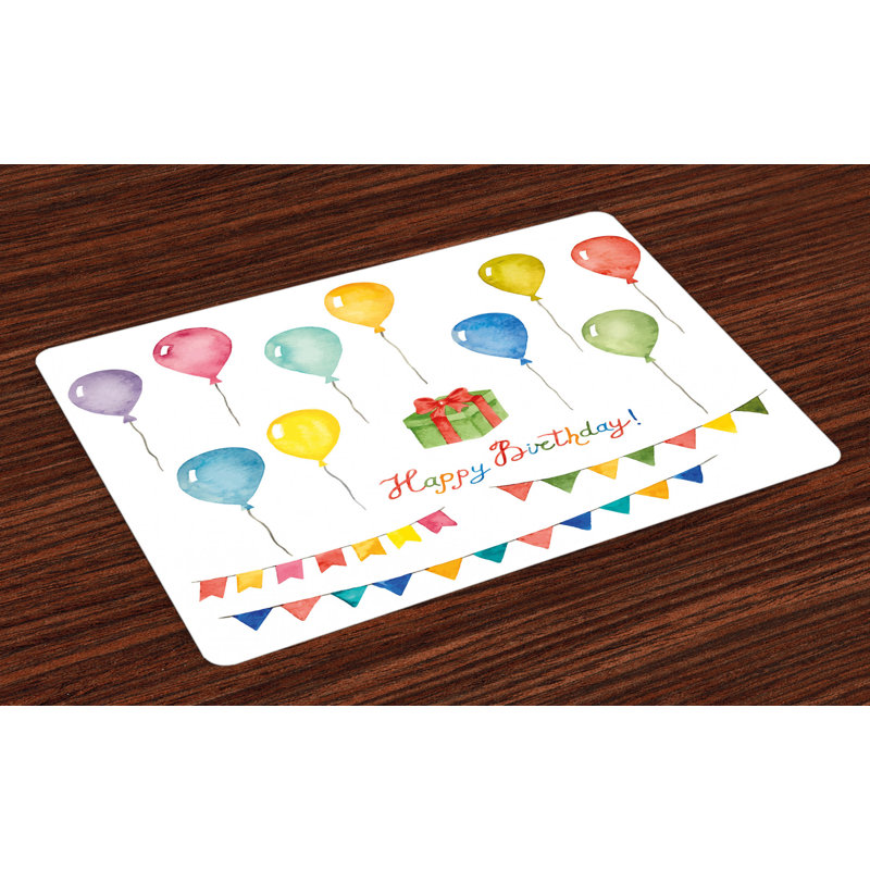 Festival Watercolour Birthday Placemat