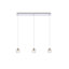 Luminaire suspendu linéaire à 3 lumières pour îlot de cuisine avec accents en cristal St Wilson-1469478377