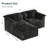 Boneless 81" L-Shaped Sofa with Ottoman, Boneless Cloud Couch for Living Room, Apartment, No Assembly Required-1931419623