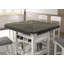 Table de salle à manger ronde de 60,4 po Ht., Blanc / gris
