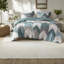 Ensembles de literie modernes en coton turquoise, édredon hypoallergénique et taies décoratives pour la maison