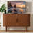 Sideboard Buffer Cabinet with Fluted Slide Doors-1159664252
