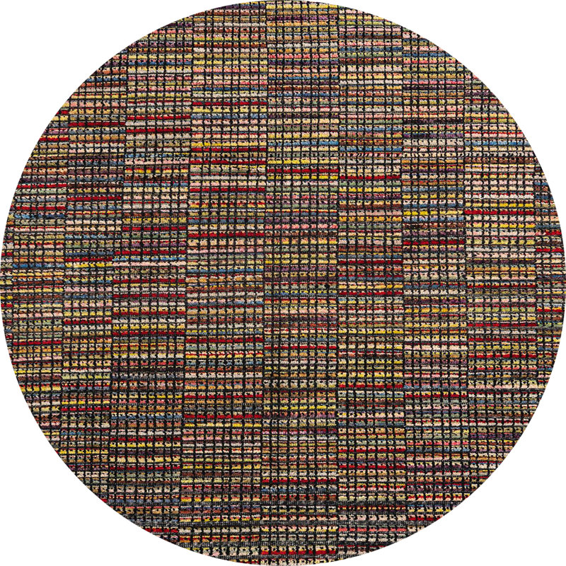 Abstract Indoor Rug, Round 8'