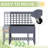 Outsunny 41" Raised Garden Bed With Trellis On Wheels, Wooden Elevated Planter Box With Legs And Bed Liner, For Flowers, Herbs & Vegetables