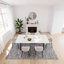 Stone Top Metal Base Dining Table