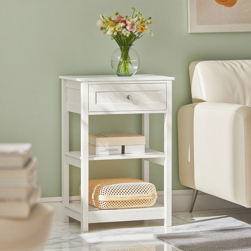 Axton 45cm W Bedside Table, White