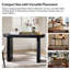 Console moderne moderne l 47,75 po avec rail de galerie en laiton et tiroir de rangement