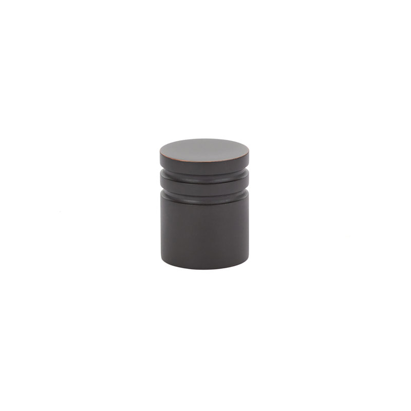 Cylindrical Knob, 1" H x 1" W x 1." D, Oil Rubbed Bronze