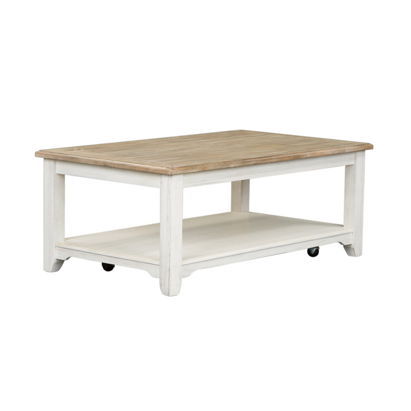 Odum Rectangular Coffee Table, Soft White