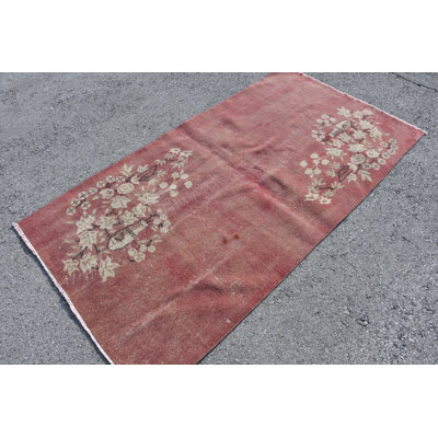 Tapis en laine à motif floral turc rétro fait à la main de style rétro Oushak
