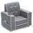 Delta Children Chelsea Kids Upholstered Chair with Cup Holder, Soft Grey-1554235468