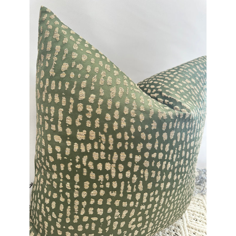 Abstract Square Cushion Cover, Green
