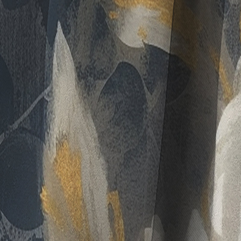Emotions Of White Gold Peony Flower II - Peonies Curtain - Blackout Floral Curtain - 1 Panels, 52" W x 84" L