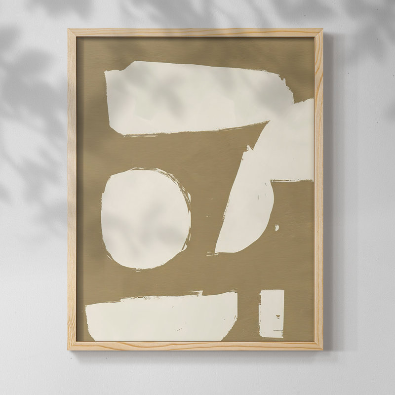 ChunkyAbstractI Framed Print - Solid Wood, 15" H x 12" W