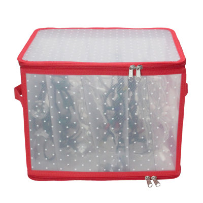 12.5" Transparent Zip Up Christmas Light Storage Box