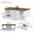 Coffee Table With Storage And Drawers,Rustic Rectangular Centre Table With Solid Wood Legs And Open Shelves,For Living Room,Office,Antique White
