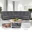 Ensemble de salon modulaire inclinable électrique modulaire en cuir synthétique de 97 à 119,5 po Kimblyn-1235414413-1217330586