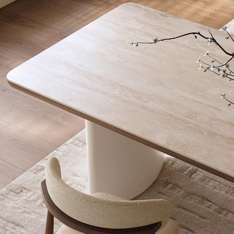 Table de salle à manger rectangulaire moderne et minimaliste, H 29,53 po x L 62,99 po x l 31,5 po