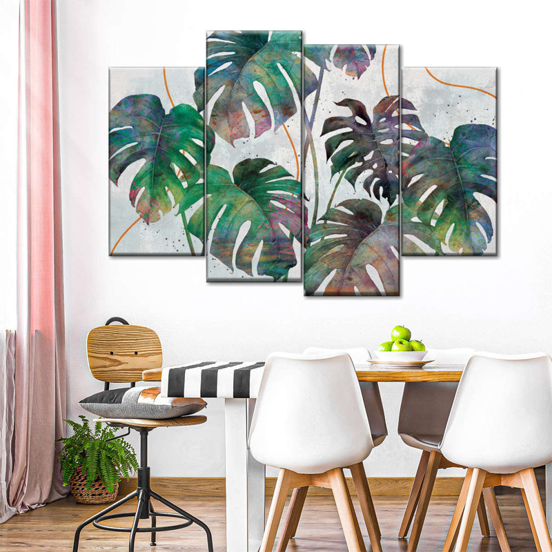 «Monstera Leaves», reproduction sur toile, H 43 po x l 27 po x P 1,25 po