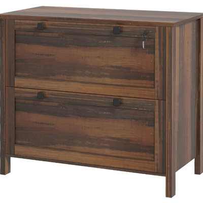 Home Office Locking File Cabinet, Brown Finish. 2 Drawers With Adjustable Hanging Bar For Letter, A4, Legal. Stylish & Secured. 31.1" L X 15.7" W 28.3" H Lockable Cabinet Office, Brown. 2 Secure.