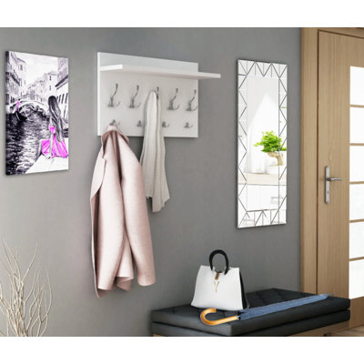 Eizley Wall 9 - Hook Wall Mounted Coat Rack