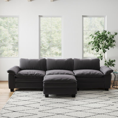 Canapé modulaire de luxe avec repose-pieds