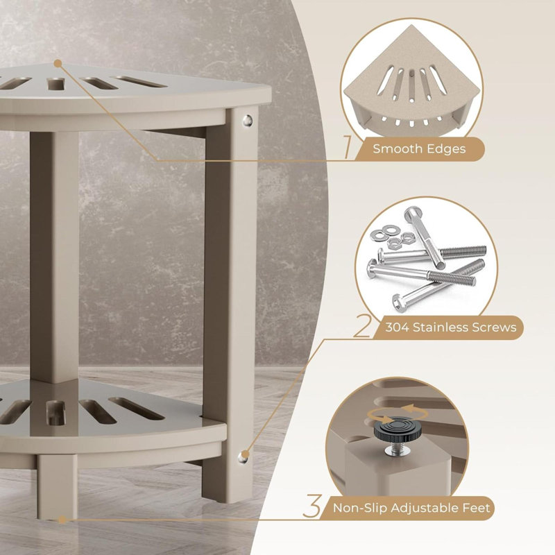 Banc de douche Pipina, Beige