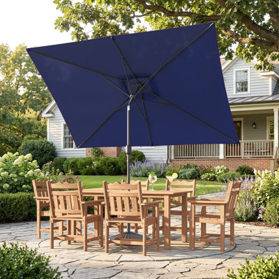 Donzel 120'' x 78'' Rectangular Tilt Market Umbrella