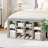 Shoe Storage Bench with Cushion, Shoe Rack with 3-Tier Adjustable Shelf for Entryway, Living Room-1494242260-1494242259