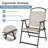 PVC-coated polyester Fabric Patio Folding Chair Folding Chair Set (Set Of 2)