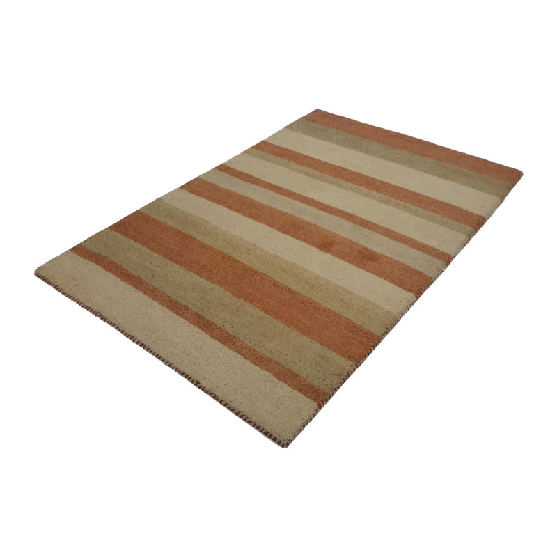 Canvello Hand Made Modern All Over Indo Gabbeh Rug - 3'11'' X 5'11''