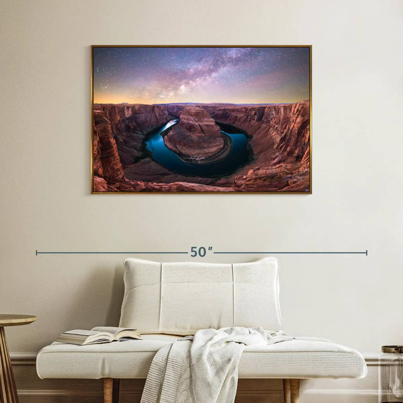 Ciel étoilé Horseshoe Bend, Cadre flottant doré, 40 po x 27 po