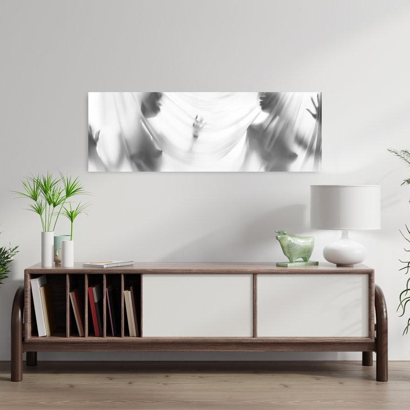 Art mural contemporain éthéré sensuel, H 12 po x l 36 po