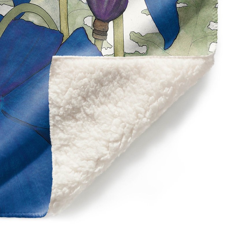 Couverture à sherpas douces 3 bleus, l 51 po x L 60 po