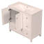 Meuble-lavabo moderne 36 po avec chargement USB, deux portes et trois tiroirs avec rangement-1207690484