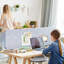 Freestanding Desk Divider, Table Top Screen For Home, Study, Office, Classroom, 48"X18", Birch-865611014