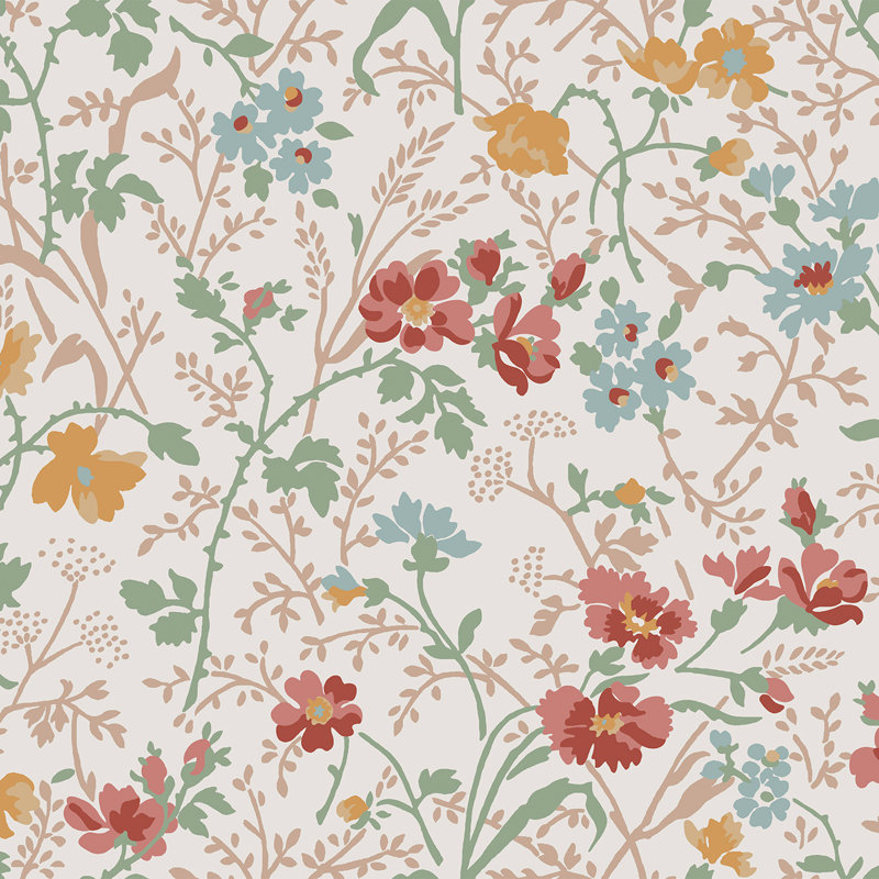 Laura Ashley Shropshire Posy Antique Pink Removable Wallpaper