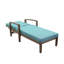 Chaise longue inclinable en teck avec coussin courtyard Shivers