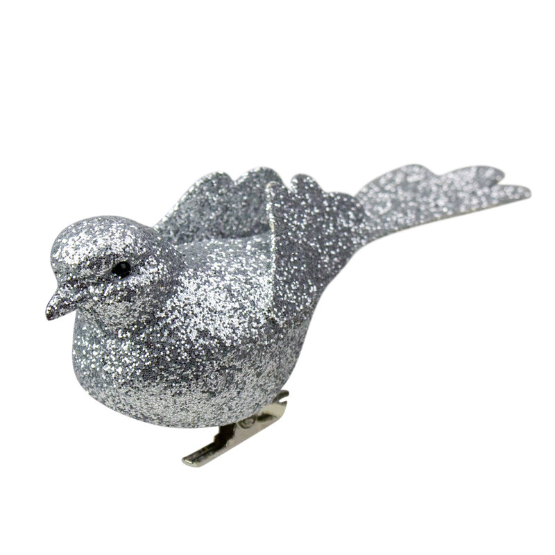 Ornement de Noël à pince 6 po, H 1,75 po x l 2,5 po x P 6 po, Gris