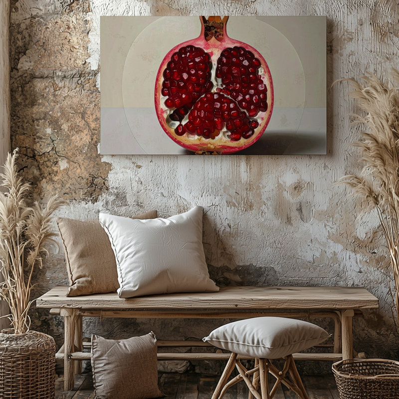 Art mural sur toile grenade botanique, H 11 po x l 14 po